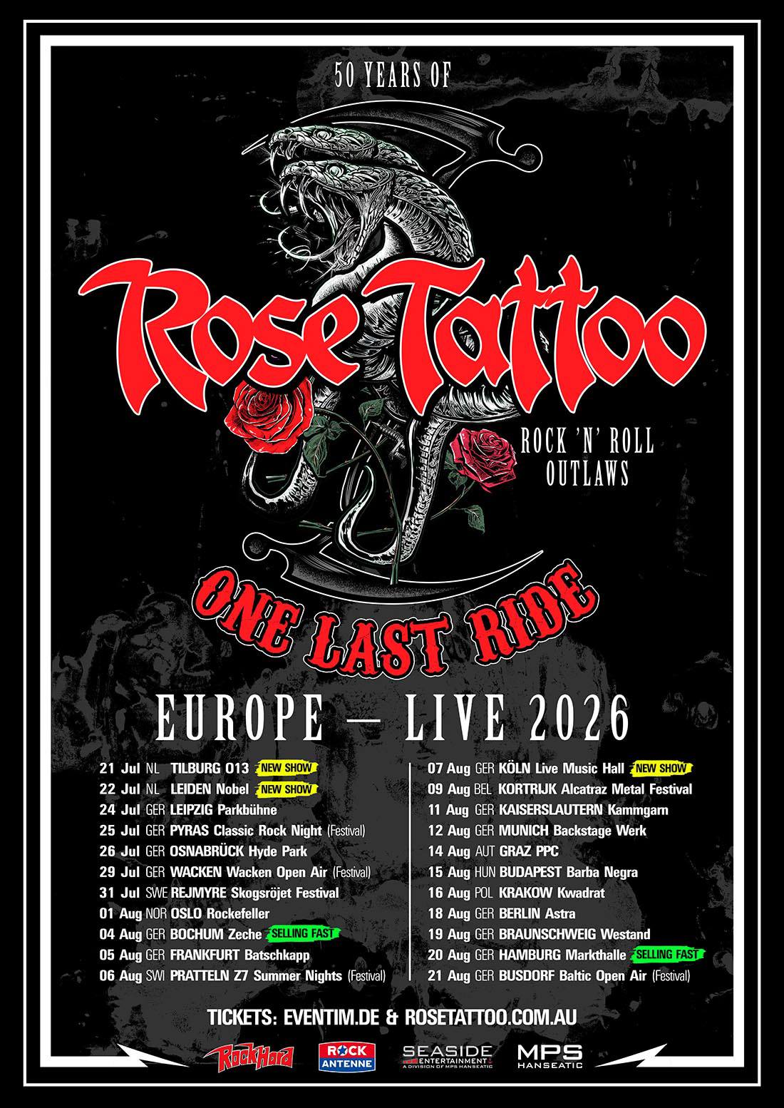 ROSE TATTOO (AUSVERKAUFT)